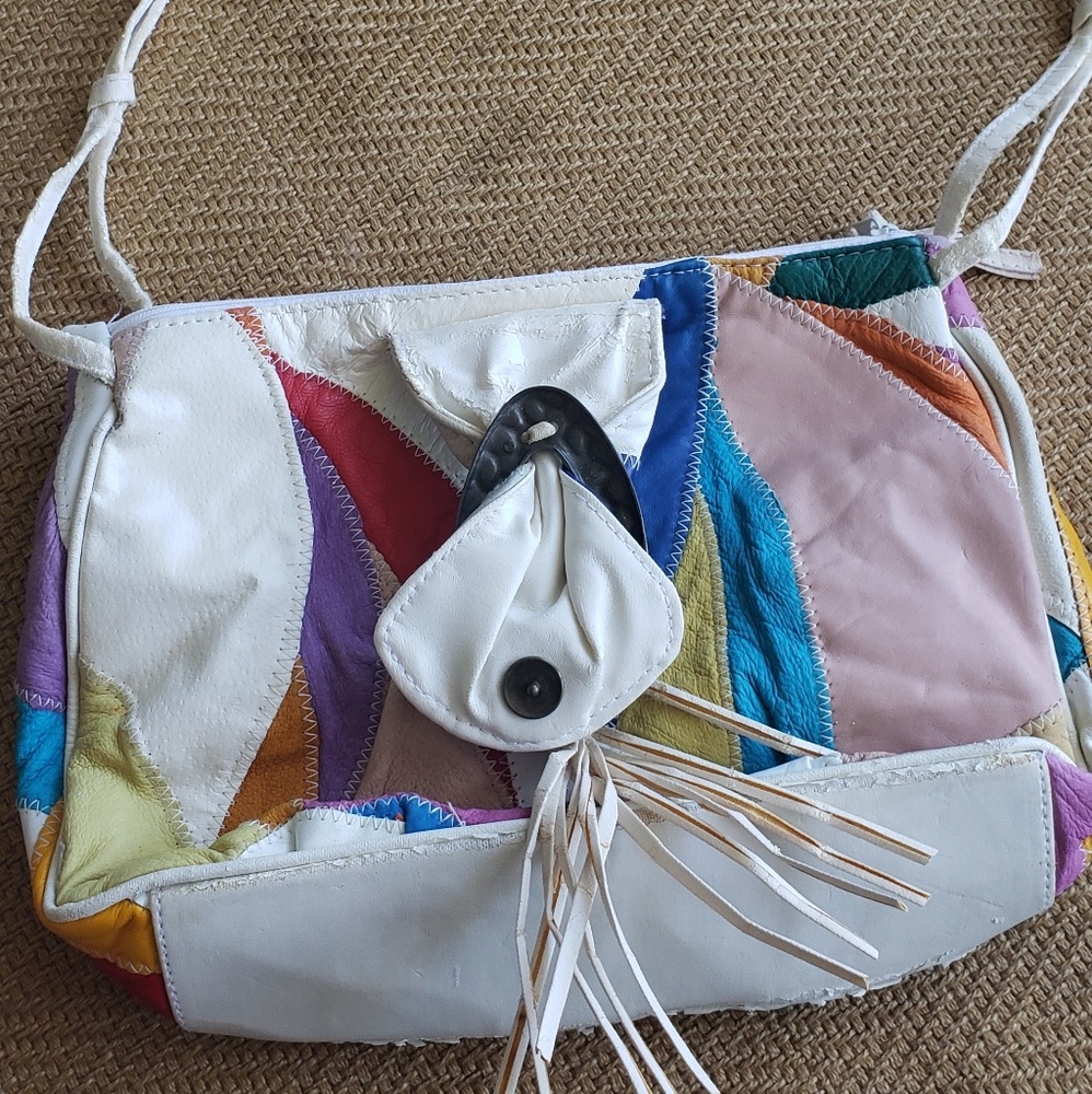 Vintage Patchwork Genuine Leather Bag La Covina